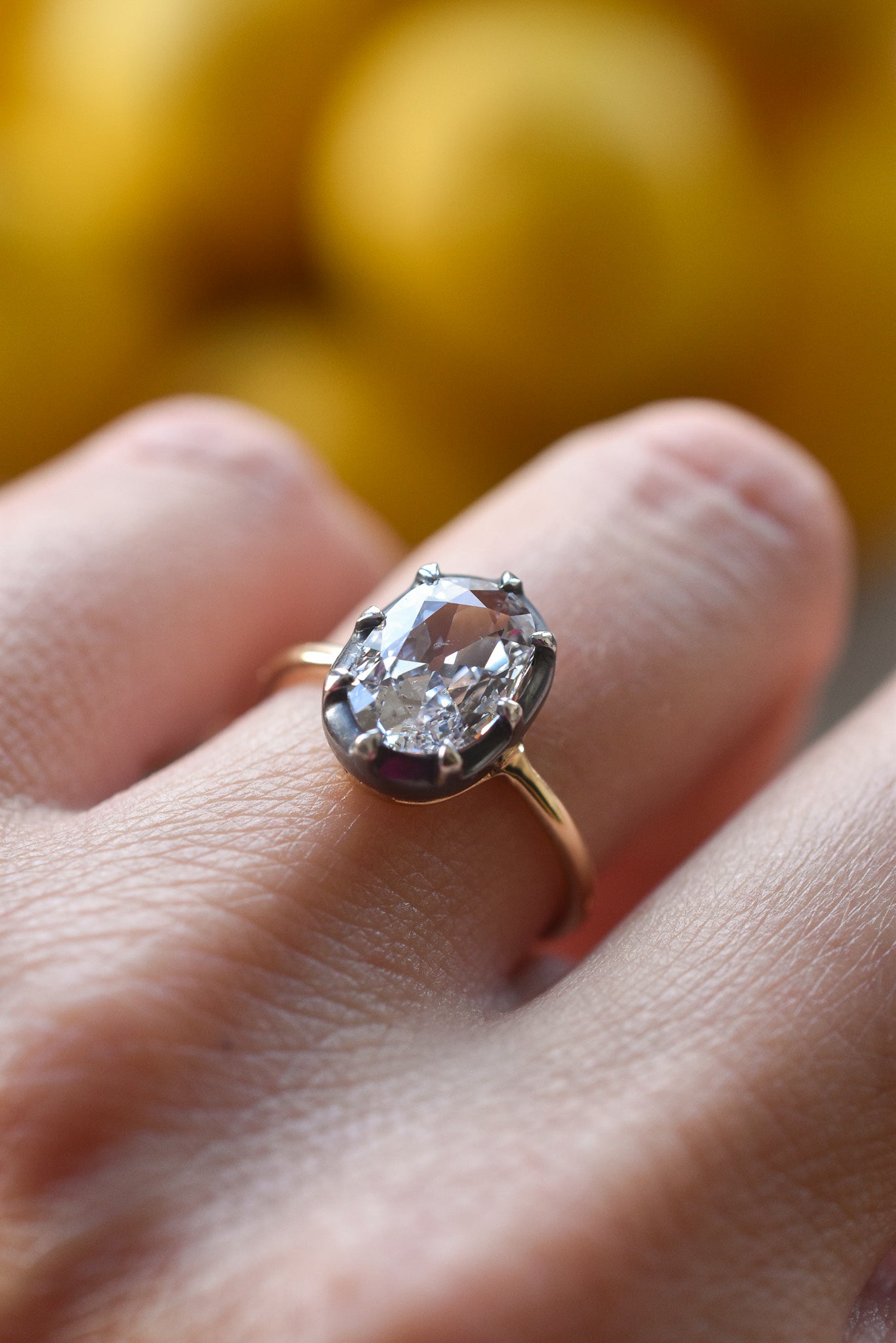 GIA 1.50ct Diamond Solitaire in Georgian Inspired 18k Gold Mount