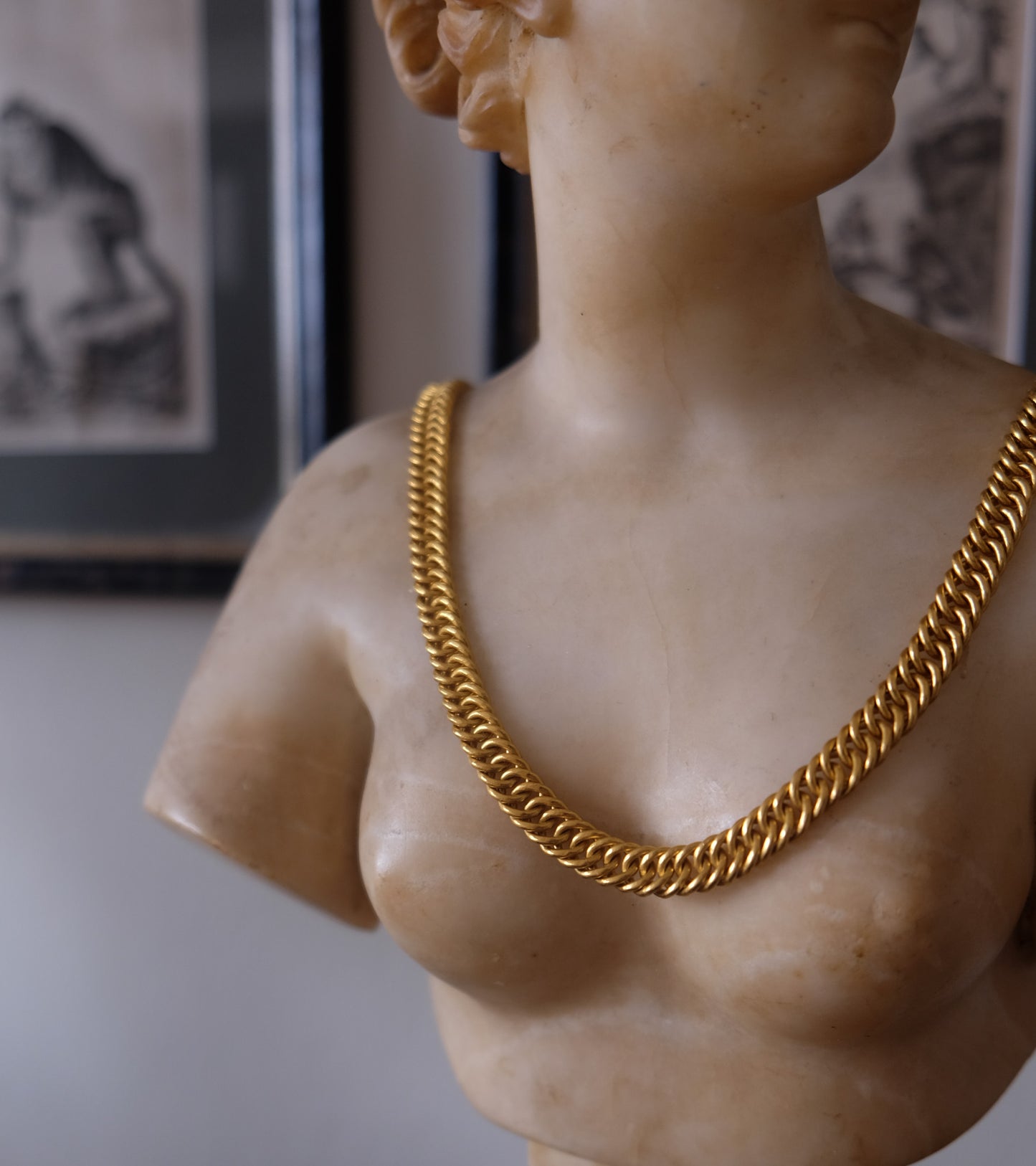 24k Yellow Gold Vintage Curb Chain (100 grams)