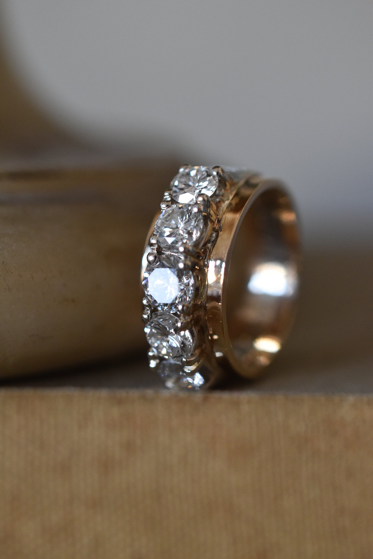 2.25ct Five Stone Diamond Ring in Yellow and White Gold