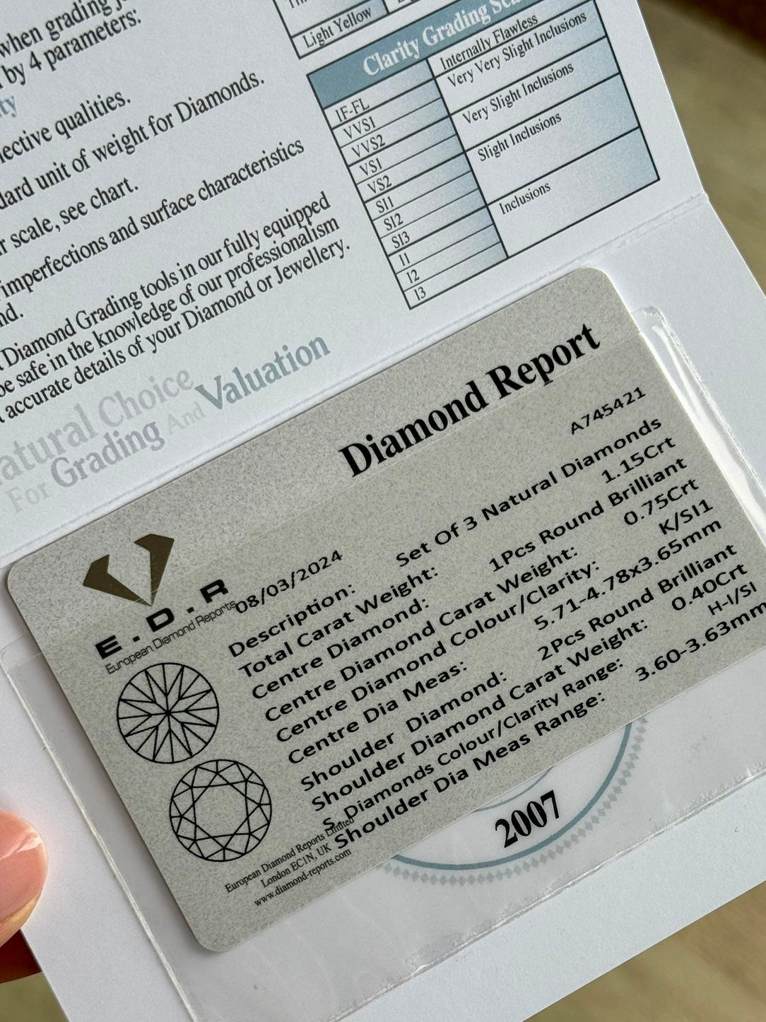 Vintage 1.15ct Diamond Trilogy Engagement Ring in 18k Yellow Gold