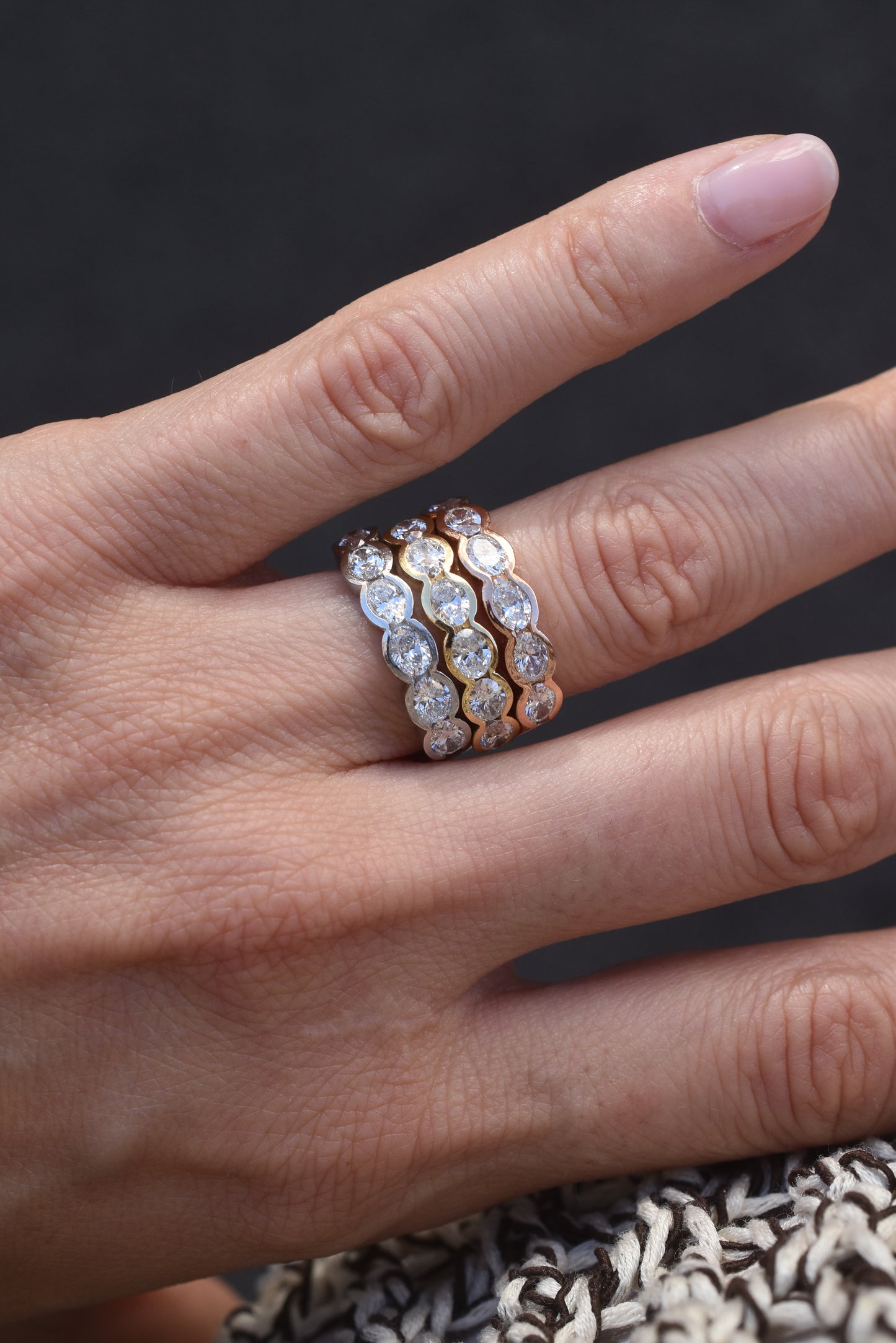 1.10cts Diamond Half-Eternity Band in 18k Gold