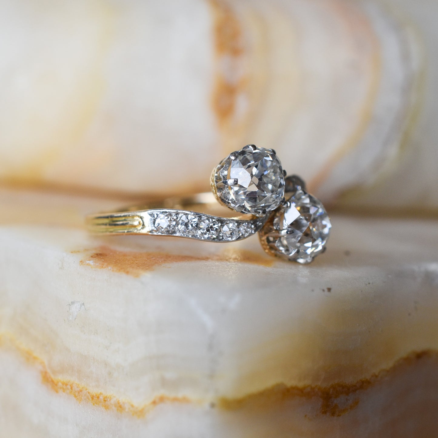 Antique French 'Toi et Moi' Diamond Engagement Ring