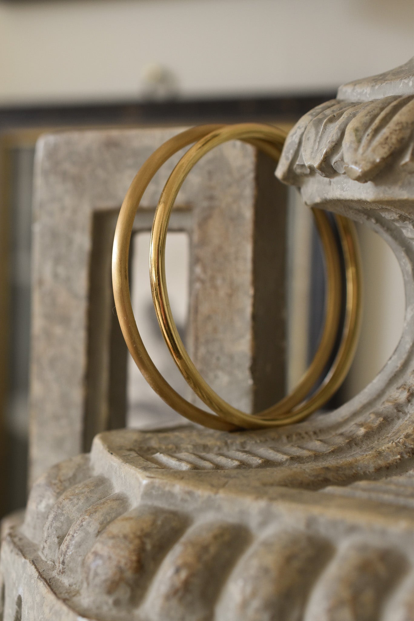 Classic Handmade Solid 18K Yellow Gold Bangle (16 grams)