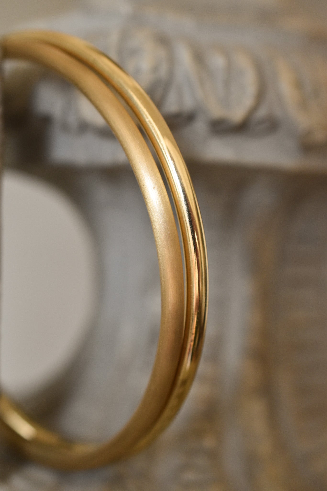 Classic Handmade Solid 18K Yellow Gold Bangle (16 grams)