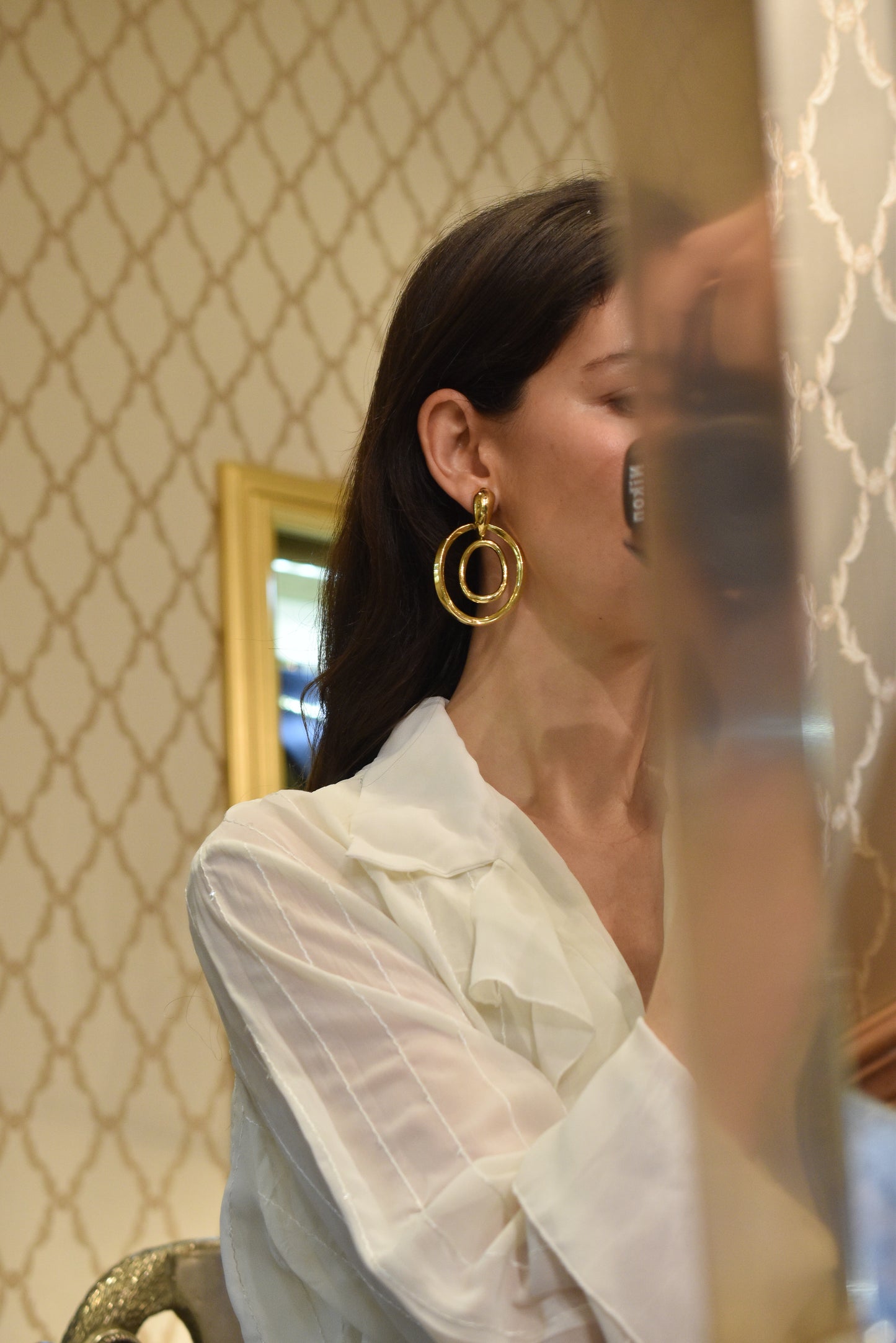 1970s Italian Large 18k Solid Gold Hoop Earrings - 26.50 grams