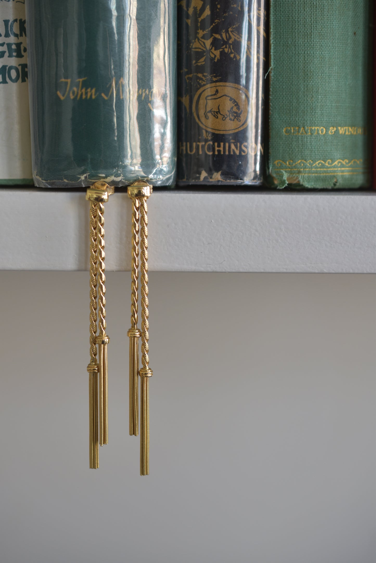 Vintage 18k Yellow Gold Tassel Drop Earrings