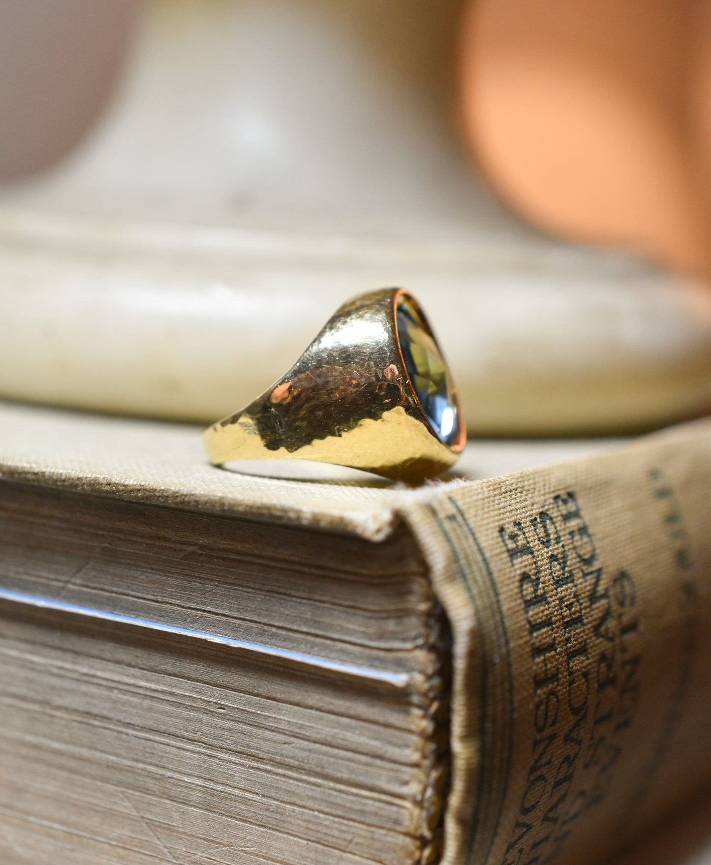 Vintage 5.50ct Topaz and Gold Cocktail Ring
