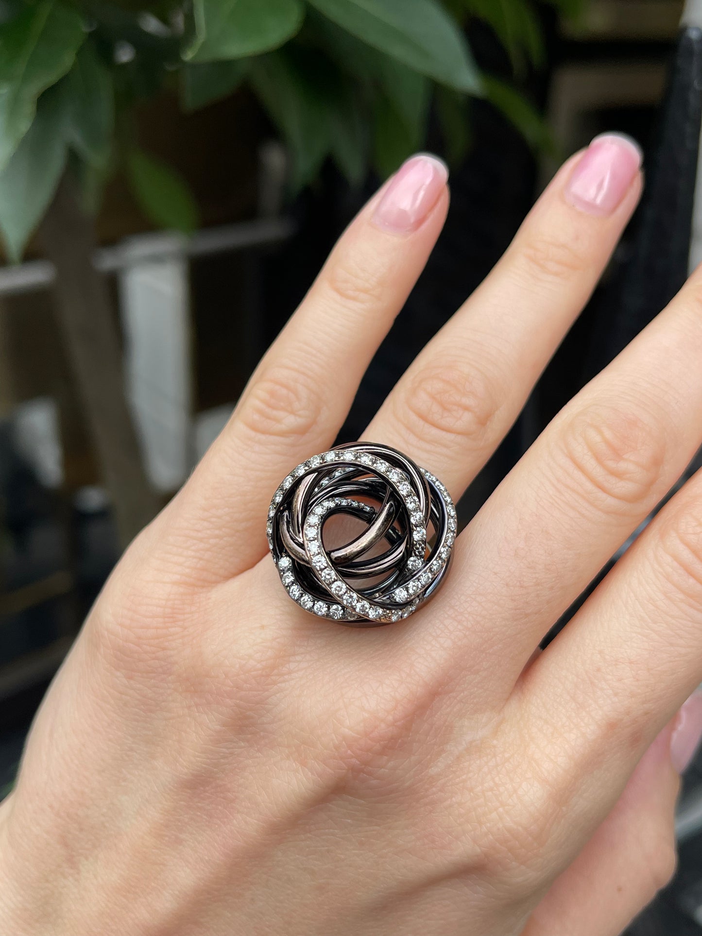 De Grisogono 'Matassa' 1.80ct Diamond Ring in 18k Brown and Rose Gold