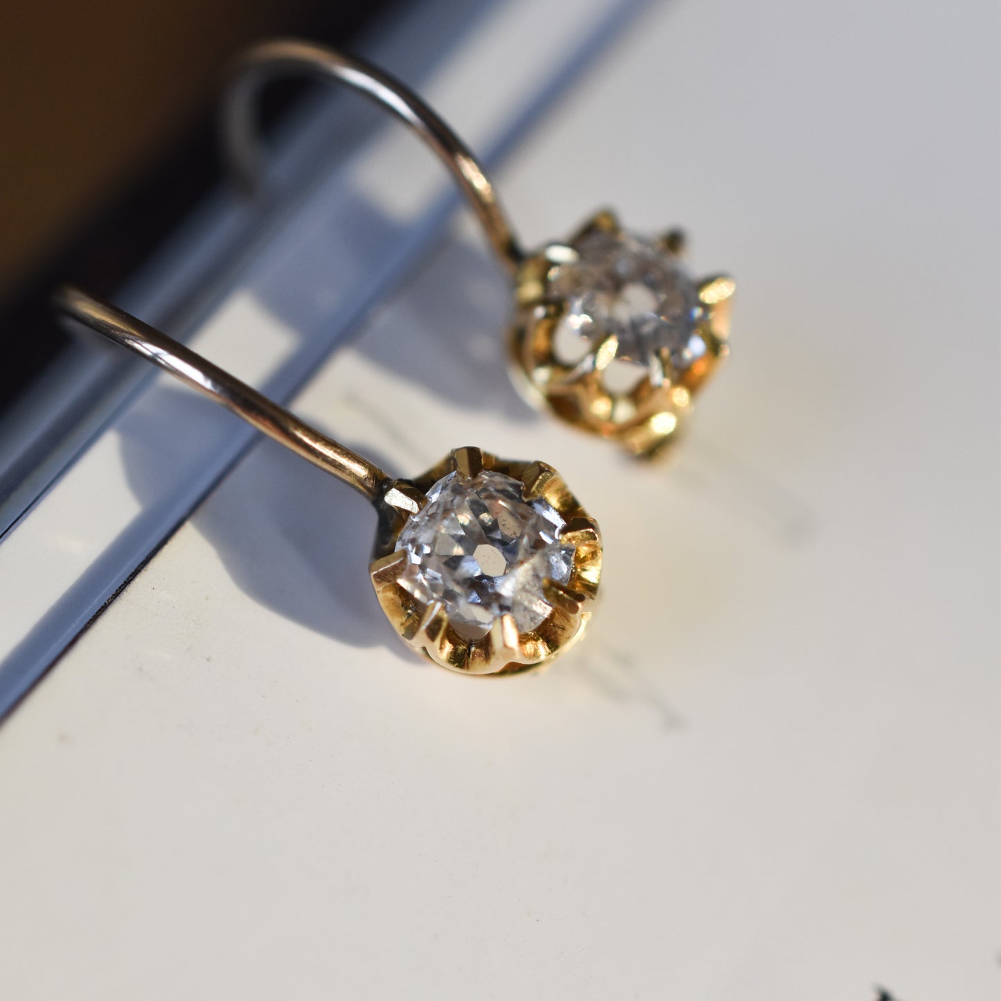 Antique Victorian Diamond Drop Earrings