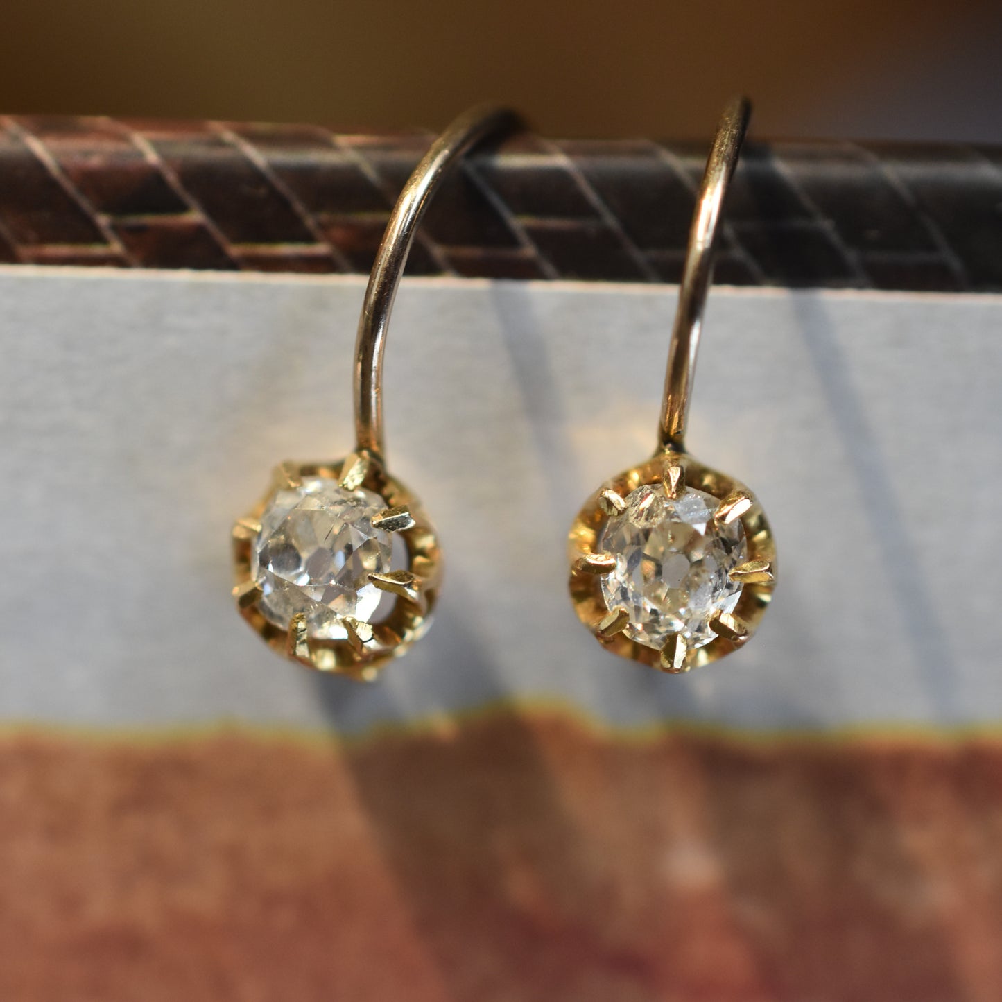 Antique Victorian Diamond Drop Earrings