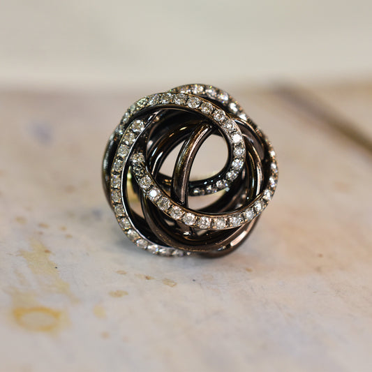 De Grisogono 'Matassa' 1.80ct Diamond Ring in 18k Brown and Rose Gold