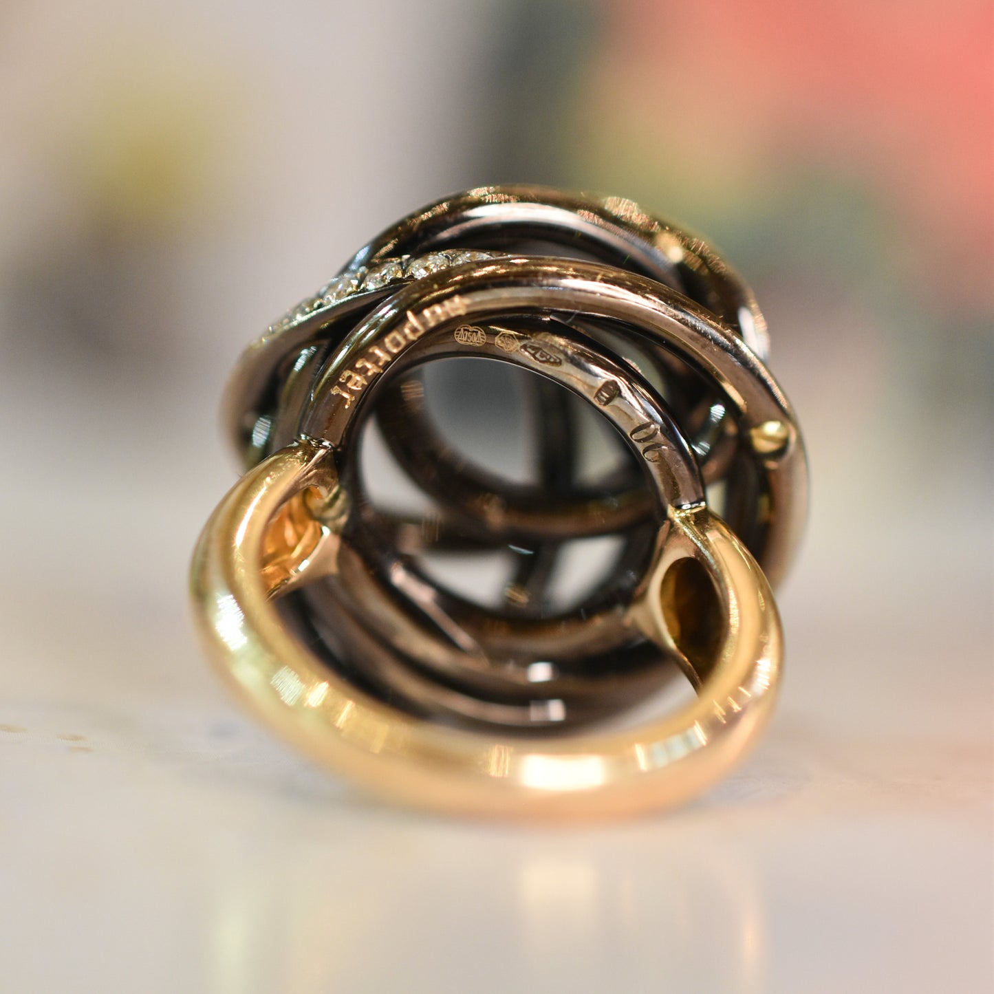 De Grisogono 'Matassa' 1.80ct Diamond Ring in 18k Brown and Rose Gold