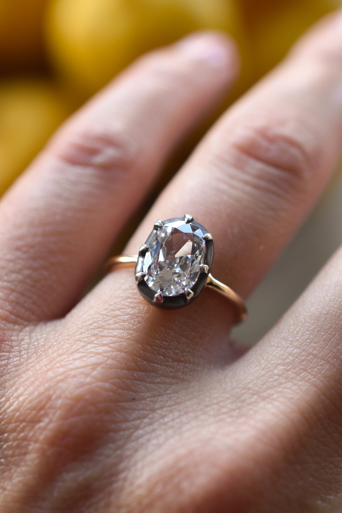 GIA 1.50ct Diamond Solitaire in Georgian Inspired 18k Gold Mount