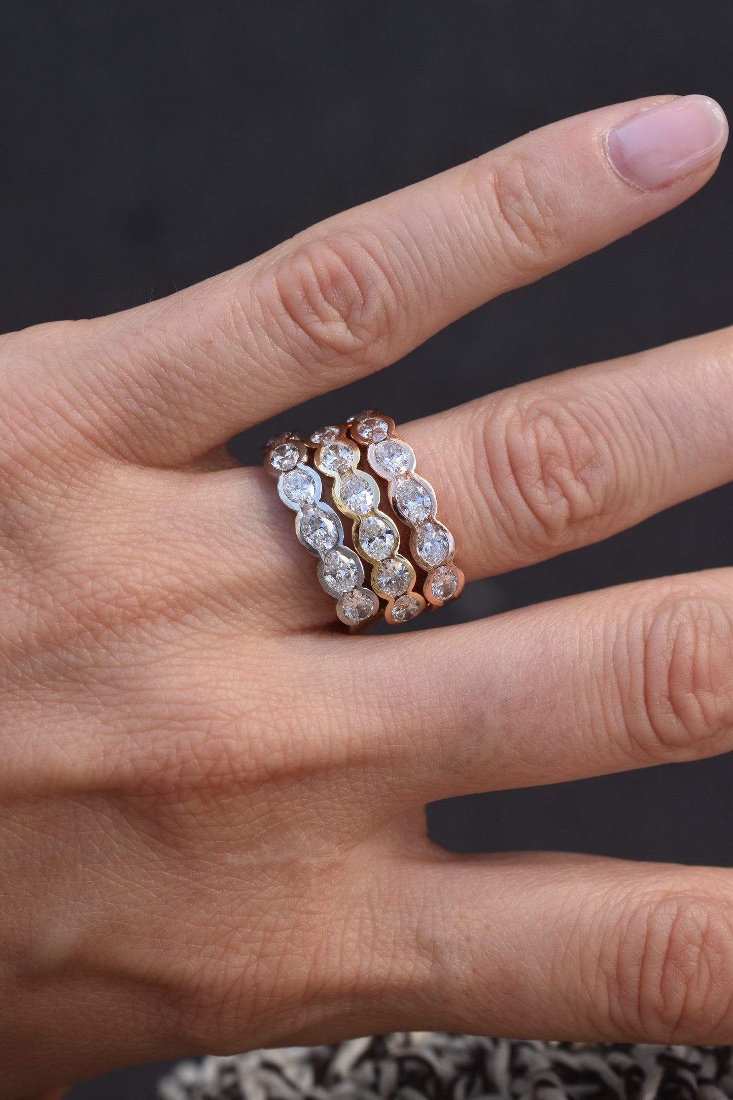 1.10cts Diamond Half-Eternity Band in 18k Gold