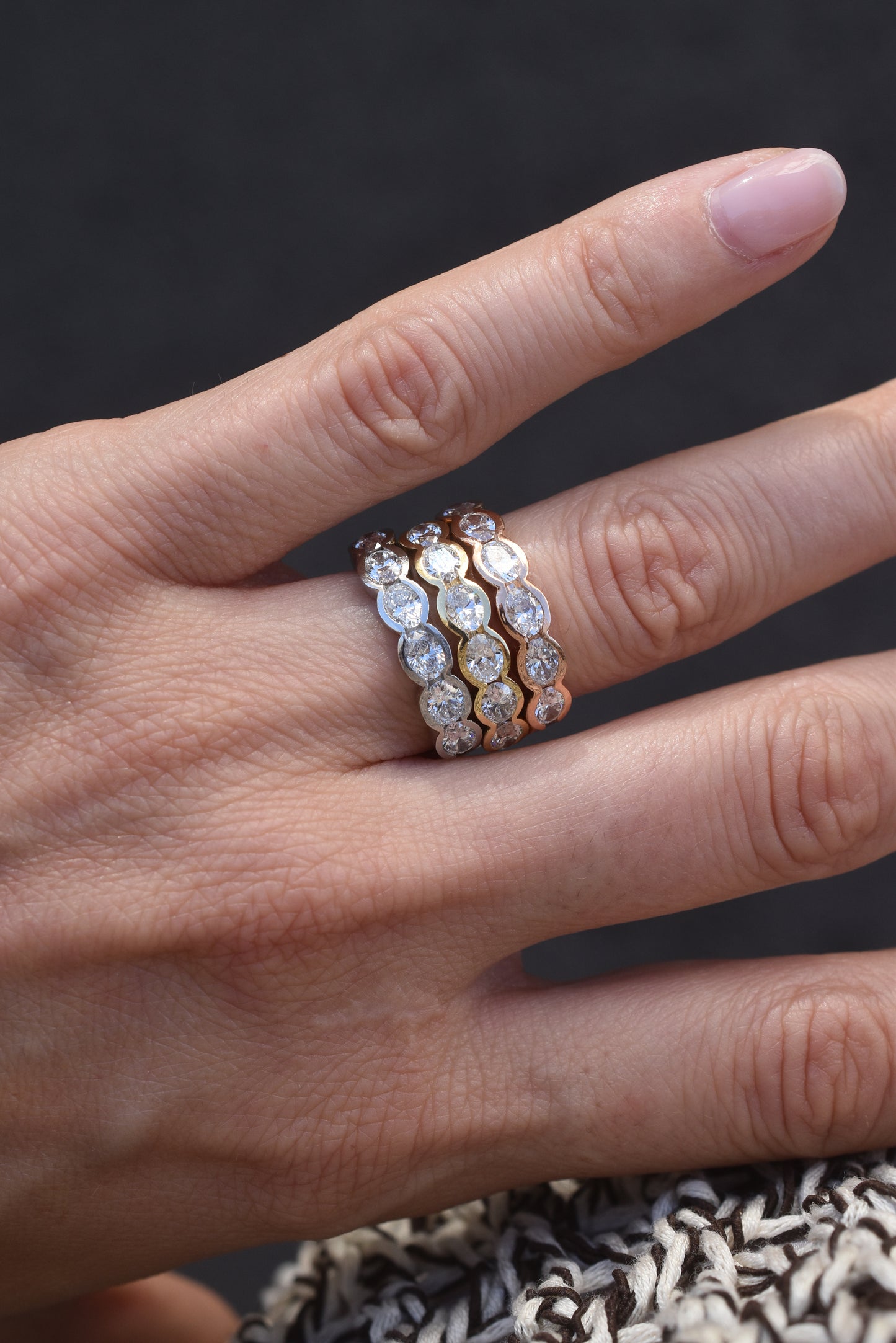 1.10cts Diamond Half-Eternity Band in 18k Gold