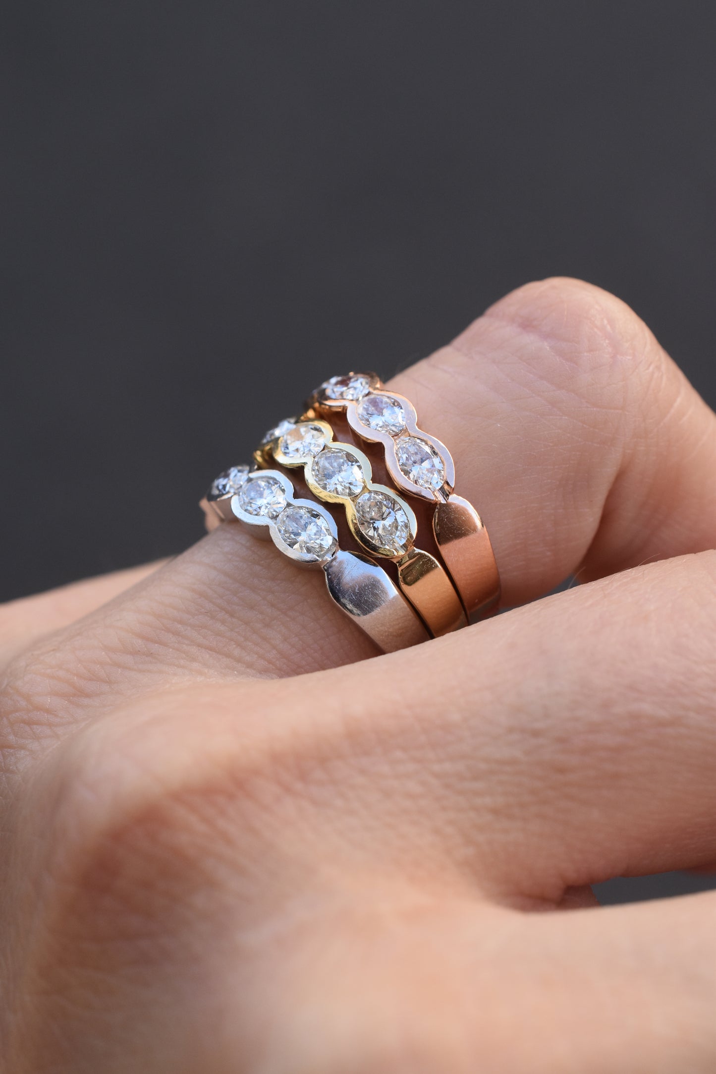 1.10cts Diamond Half-Eternity Band in 18k Gold