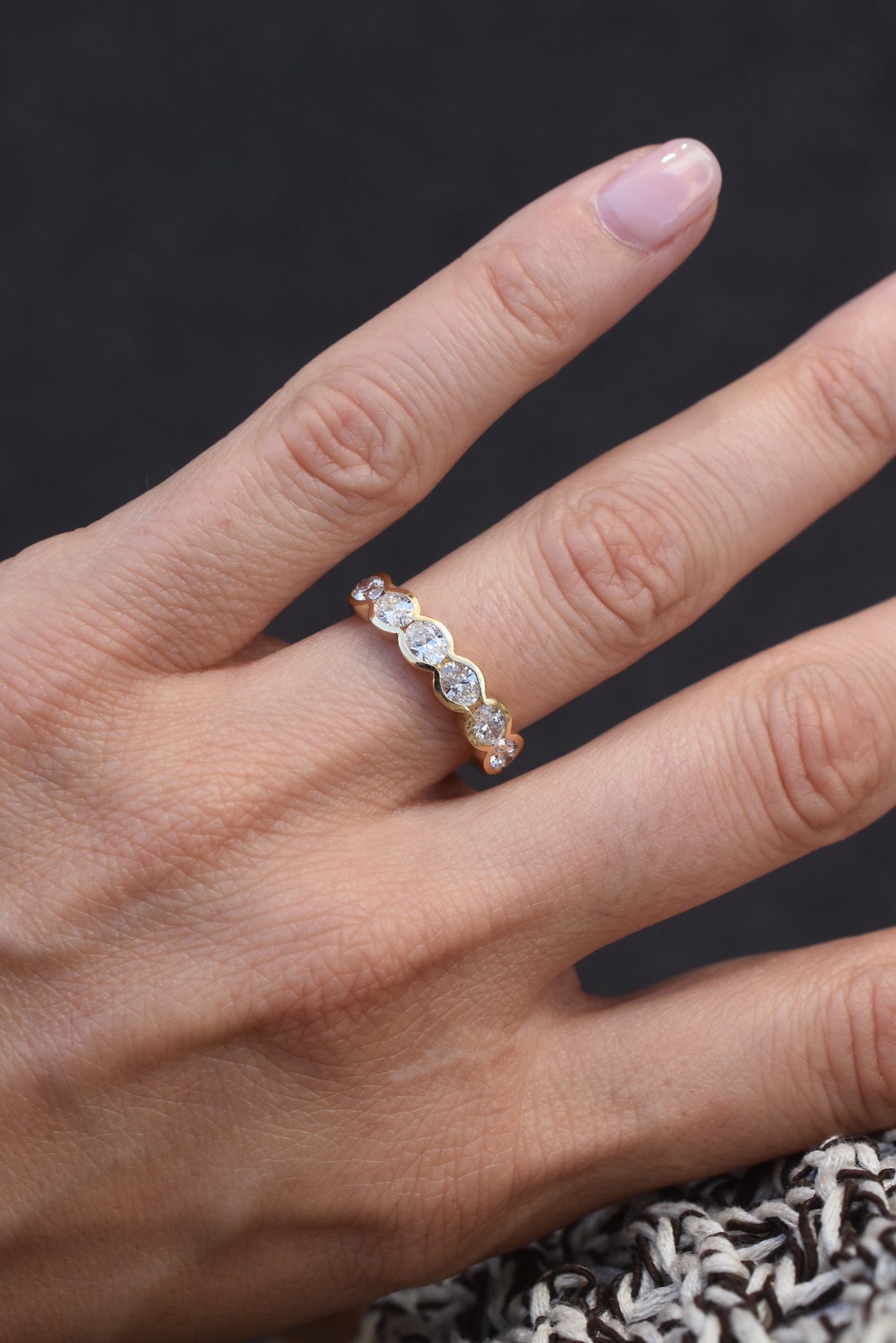 1.10cts Diamond Half-Eternity Band in 18k Gold