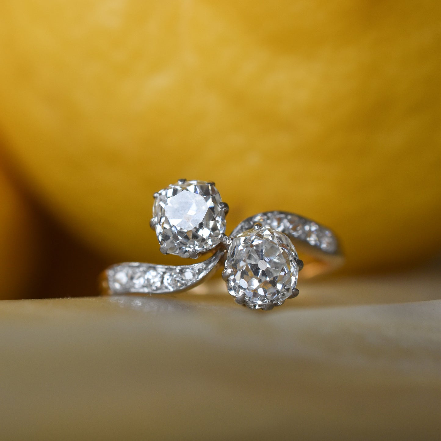 Antique French 'Toi et Moi' Diamond Engagement Ring