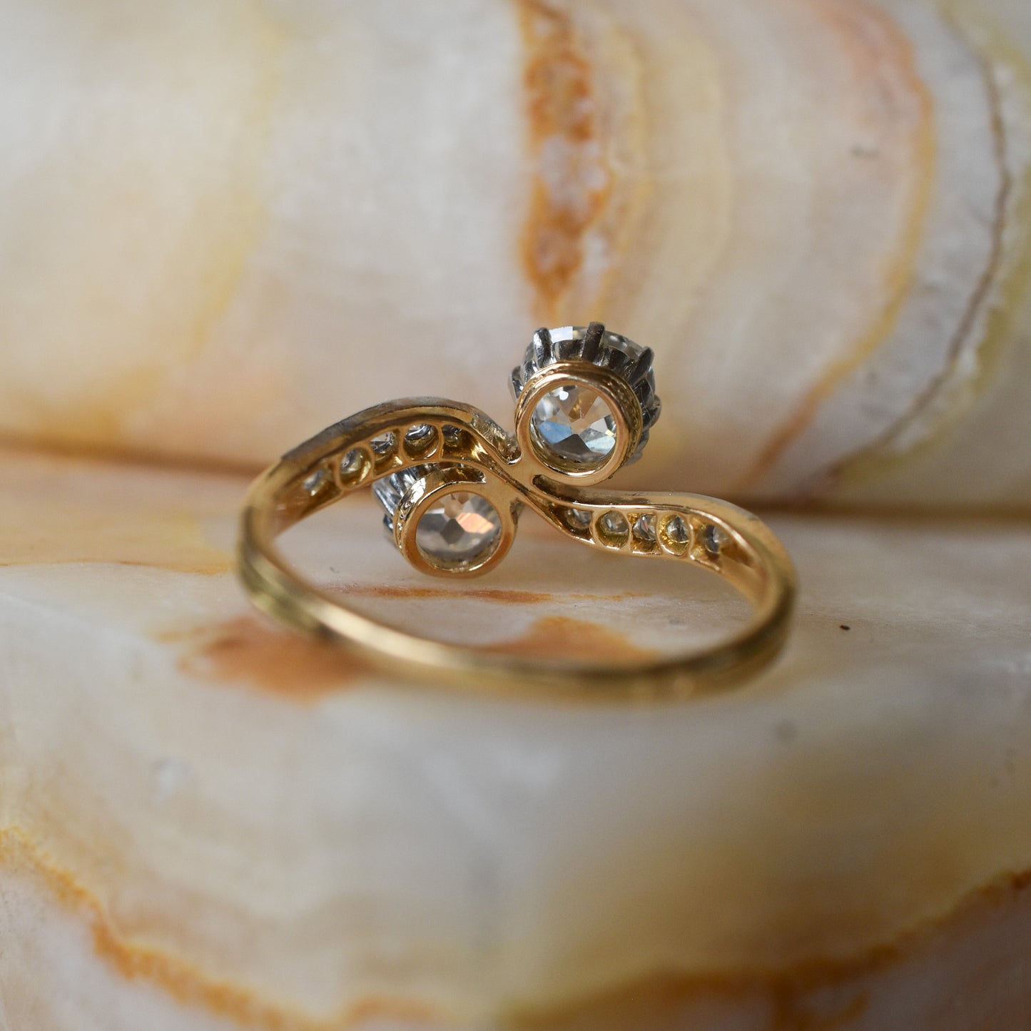 Antique French 'Toi et Moi' Diamond Engagement Ring