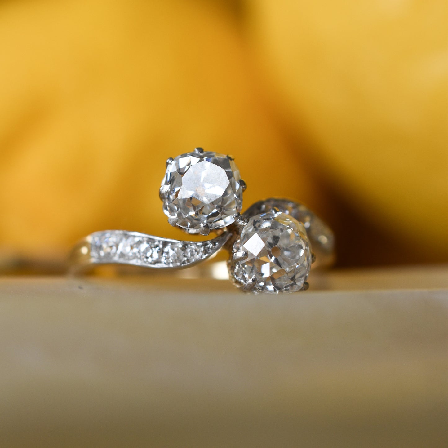 Antique French 'Toi et Moi' Diamond Engagement Ring