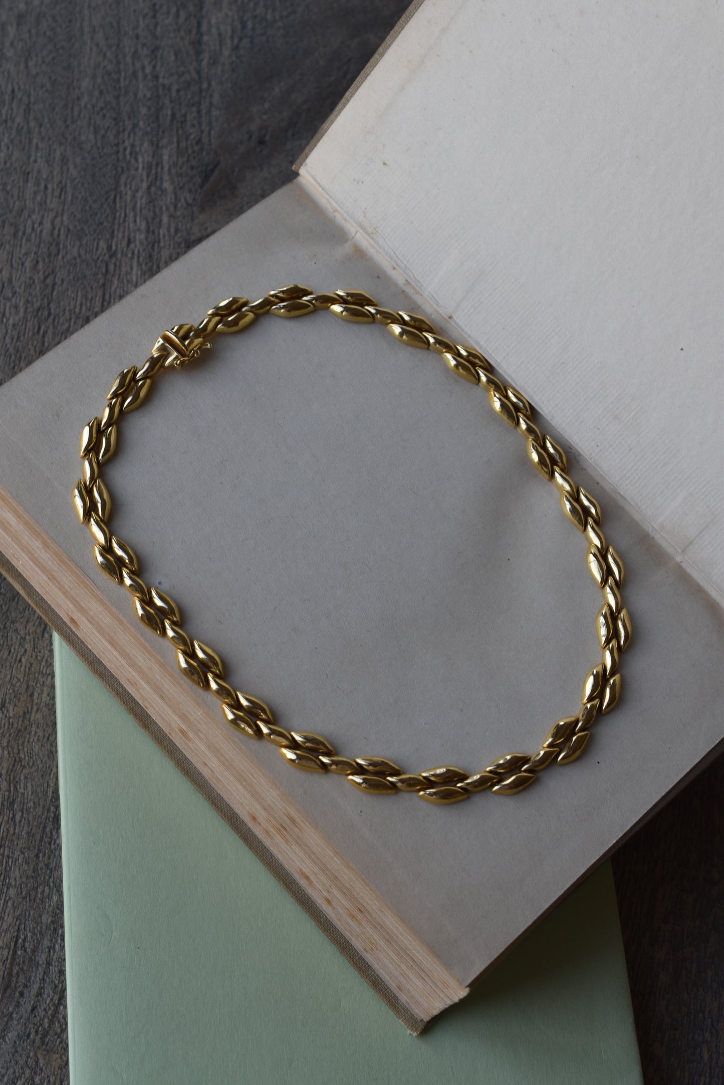 Vintage Italian Solid 18k Yellow Gold Necklace