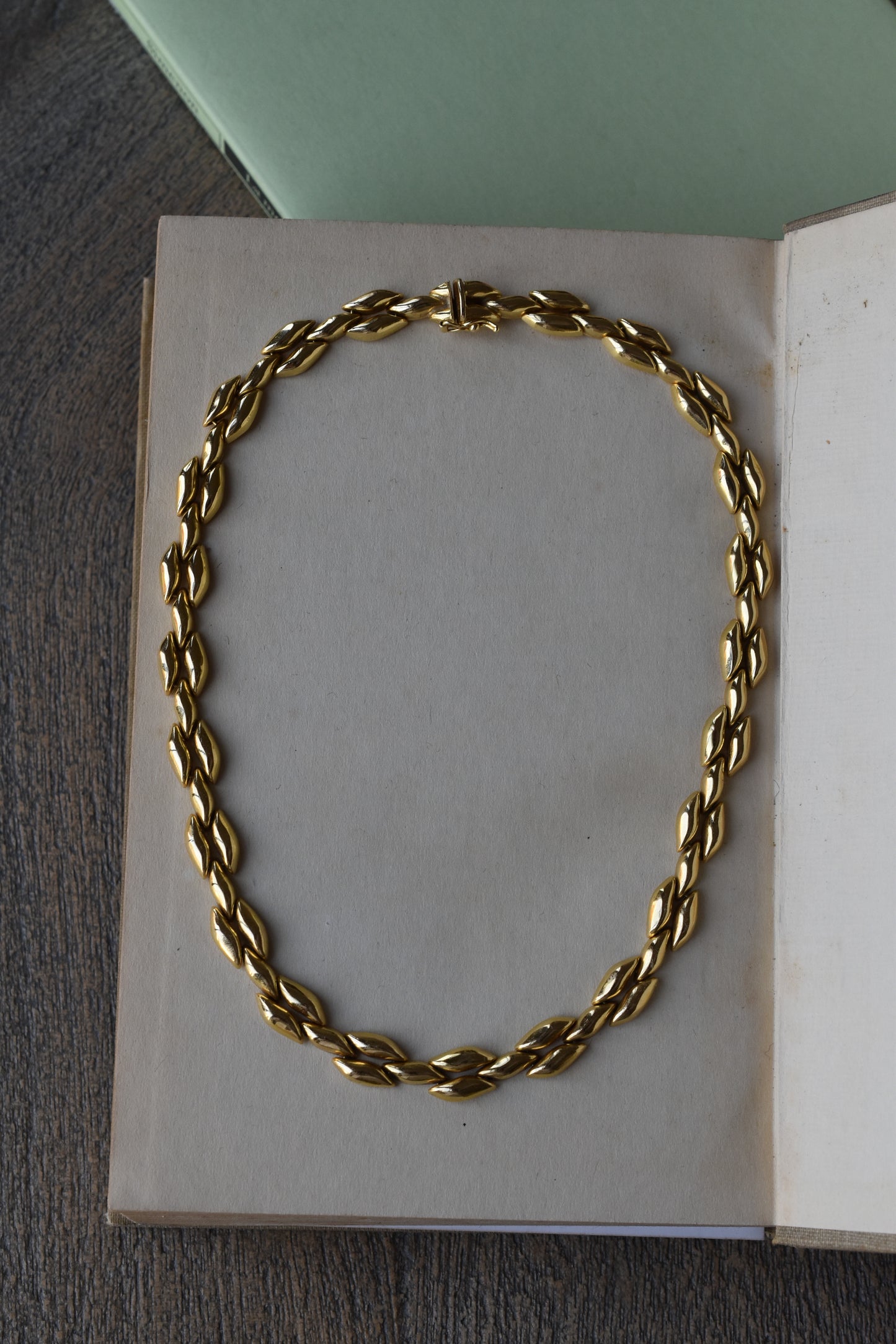 Vintage Italian Solid 18k Yellow Gold Necklace