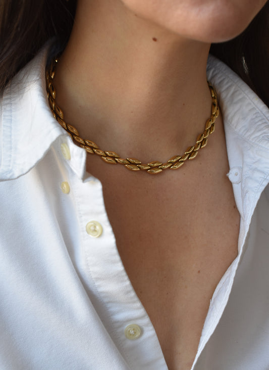 Vintage Italian Solid 18k Yellow Gold Necklace