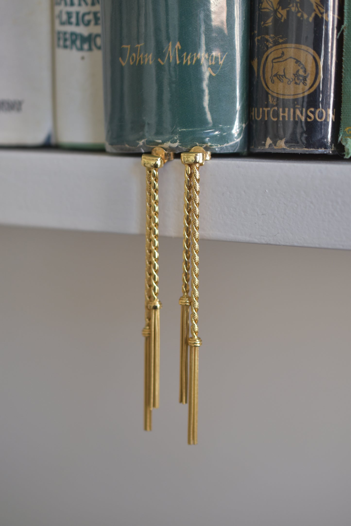 Vintage 18k Yellow Gold Tassel Drop Earrings