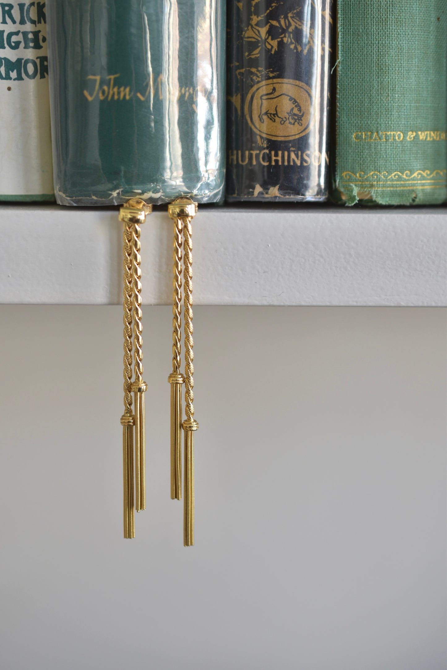 Vintage 18k Yellow Gold Tassel Drop Earrings