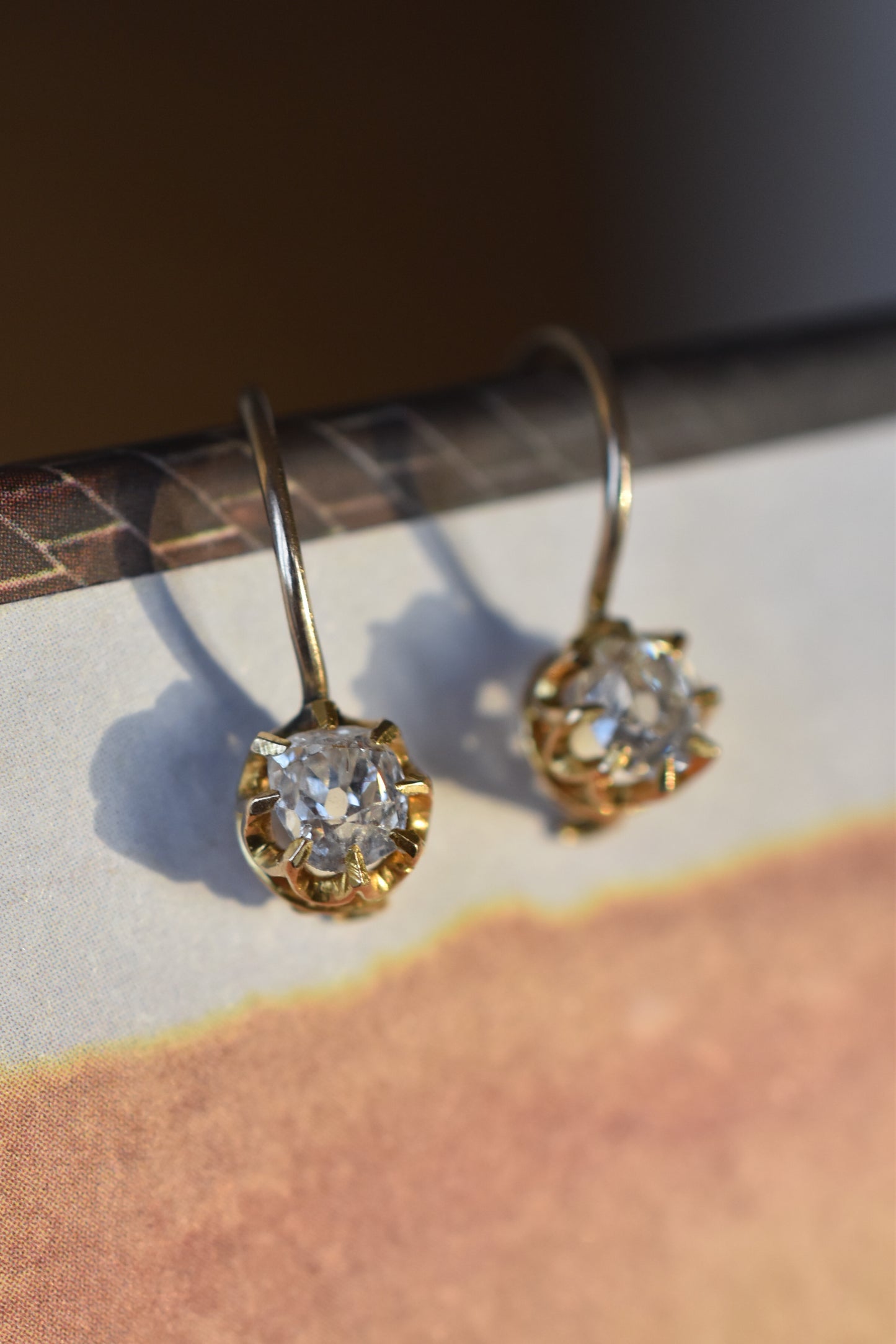 Antique Victorian Diamond Drop Earrings