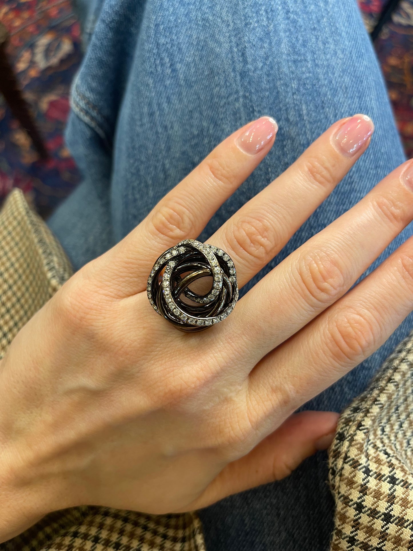 De Grisogono 'Matassa' 1.80ct Diamond Ring in 18k Brown and Rose Gold